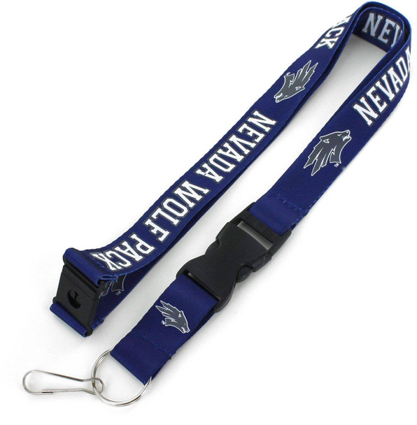 NCAA Nevada Wolf Pack Team Lanyard Keychain ID Holder NCAA Fan Accessory, Navy