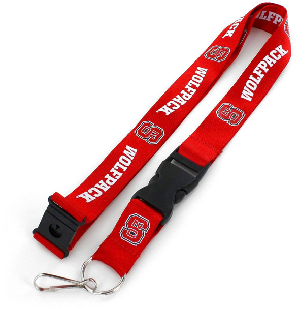 NCAA North Carolina State Wolfpack Team Lanyard Keychain ID Holder NCAA Fan Accessory, Red