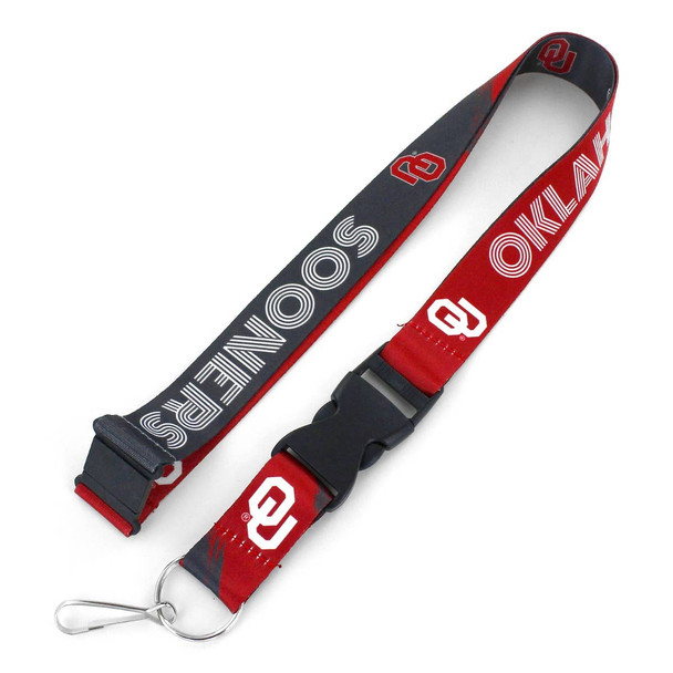 NCAA Oklahoma Sooners Crossfade Lanyard Keychain ID Holder NCAA Fan Accessory