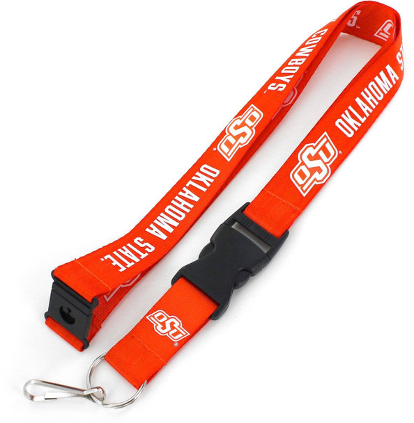 NCAA Oklahoma State Cowboys Team Lanyard Keychain ID Holder NCAA Fan Accessory, Orange