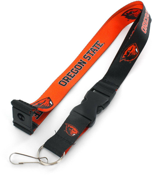 NCAA Oregon State Beavers Reversible Lanyard Keychain ID Holder NCAA Fan Accessory
