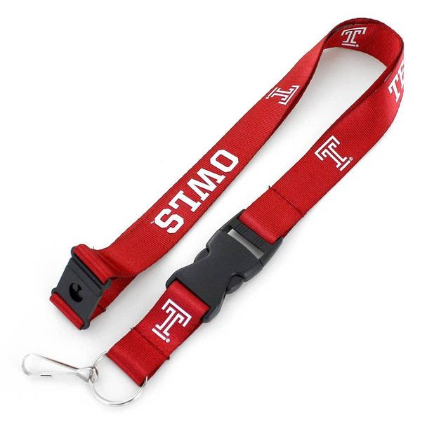 NCAA Temple Owls Team Lanyard Keychain ID Holder NCAA Fan Accessory