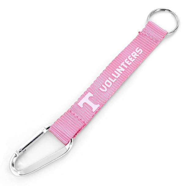 NCAA Tennessee Volunteers Pink Carabiner Lanyard Keychain