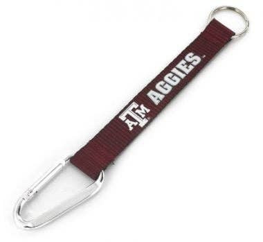 NCAA Texas A&M Aggies Carabiner Lanyard Keychain ID Holder NCAA Fan Accessory Keychain