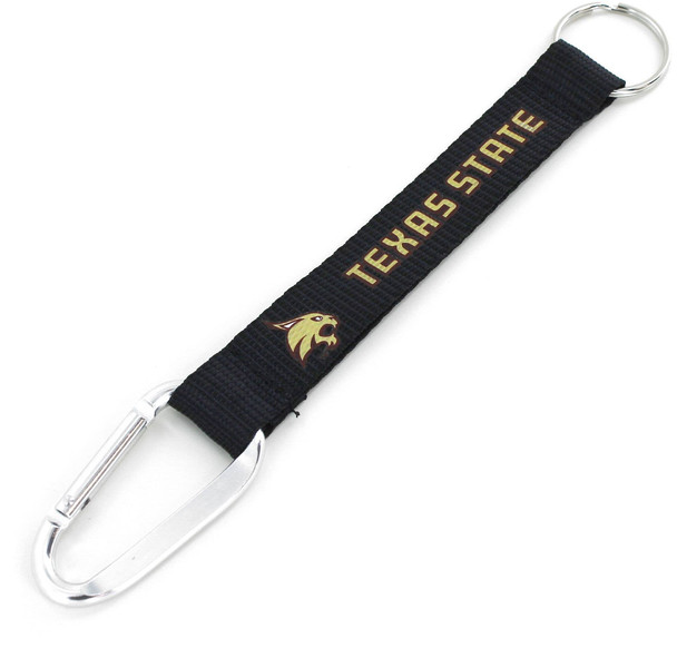 NCAA Texas State Bobcats Carabiner Lanyard Keychain ID Holder NCAA Fan Accessory Keychain