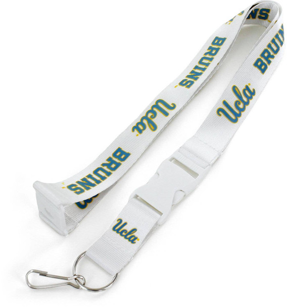 NCAA UCLA Bruins Team Lanyard Keychain ID Holder NCAA Fan Accessory, White
