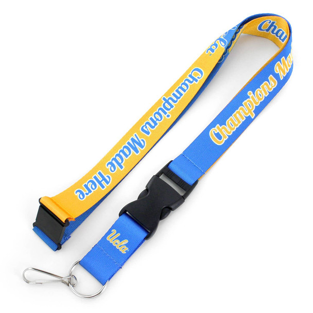 NCAA UCLA Bruins Slogan Lanyard Keychain ID Holder NCAA Fan Accessory
