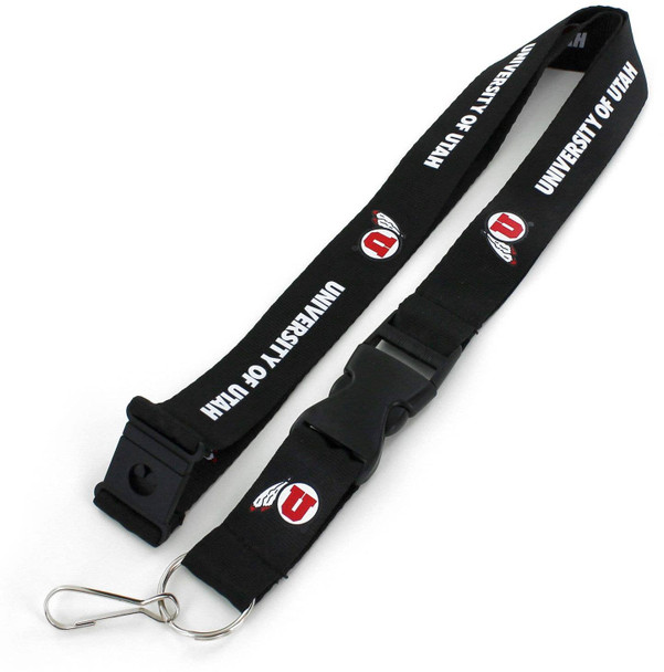 NCAA Utah Utes Team Lanyard, Black