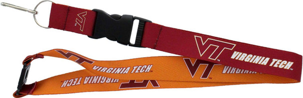 NCAA Virginia Tech Hokies Reversible Lanyard Keychain ID Holder NCAA Fan Accessory