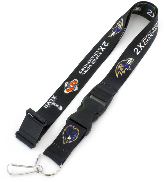 NFL Baltimore Ravens 2X Super Bowl Champ Dynasty Lanyard