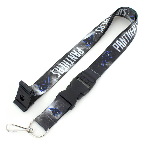 NFL Carolina Panthers Galaxy Lanyard Keychain ID Holder NFL Fan Accessory