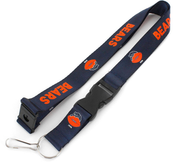 NFL Chicago Bears Throwback Lanyard Keychain ID Holder NFL Fan Accessory