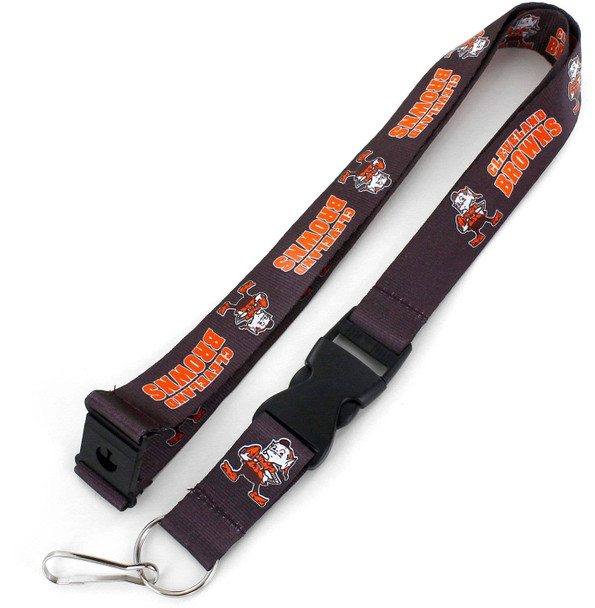 NFL Cleveland Browns Throwback Lanyard Keychain ID Holder NFL Fan Accessory