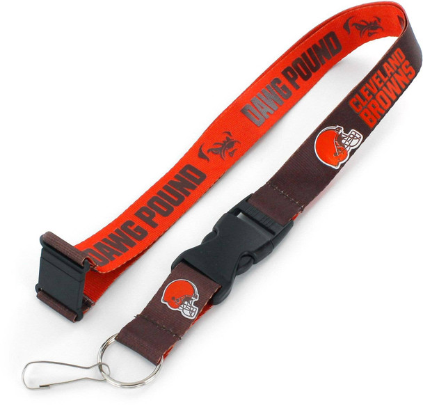 NFL Cleveland Browns Reversible Lanyard Keychain ID Holder NFL Fan Accessory