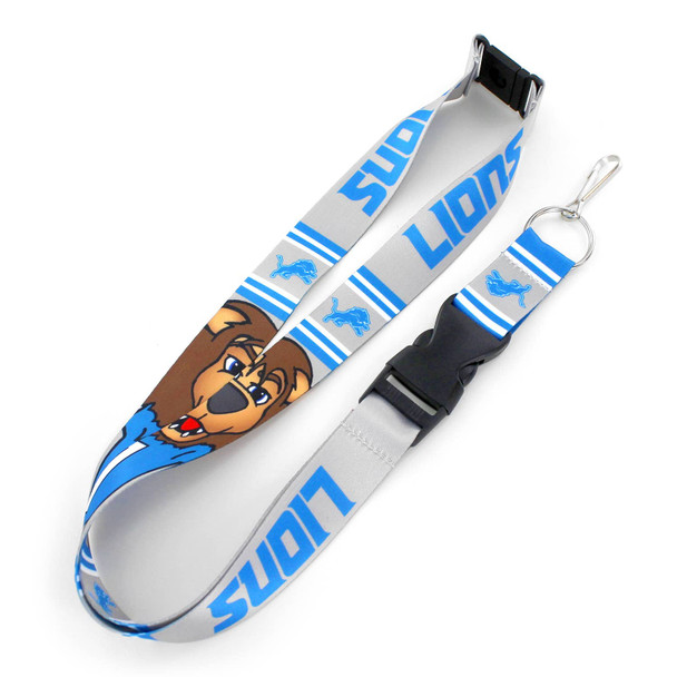 NFL Detroit Lions Mascot Lanyard Keychain ID Holder NFL Fan Accessory