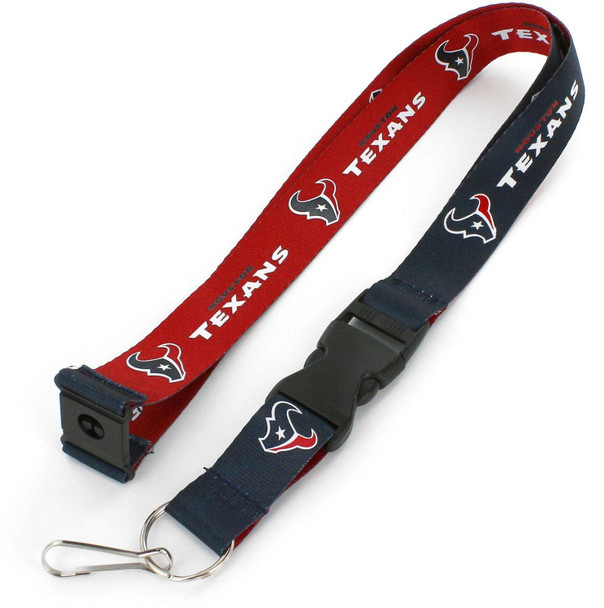 NFL Houston Texans Reversible Lanyard Keychain ID Holder NFL Fan Accessory