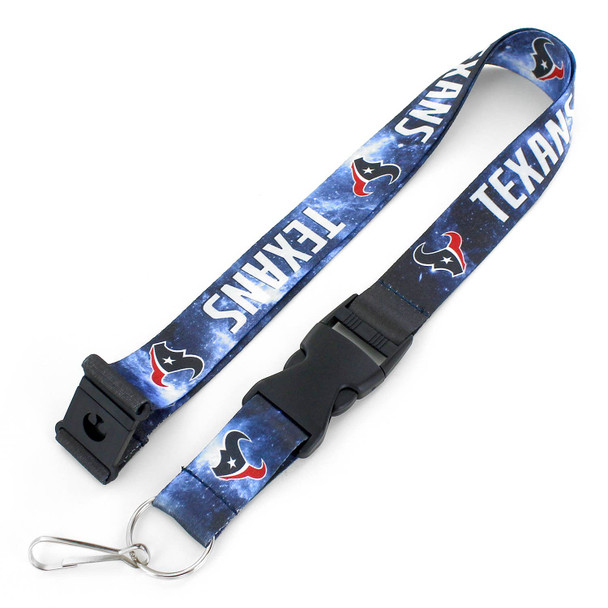 NFL Houston Texans Galaxy Lanyard Keychain ID Holder NFL Fan Accessory