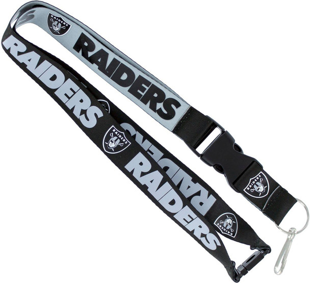 NFL Las Vegas Raiders Reversible Lanyard Keychain ID Holder NFL Fan Accessory