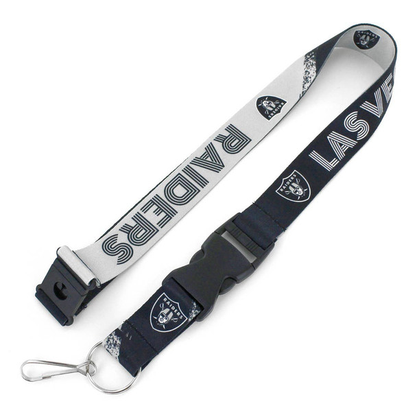 NFL Las Vegas Raiders Crossfade Lanyard Keychain ID Holder NFL Fan Accessory