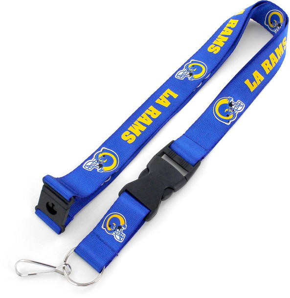 NFL Los Angeles Rams Throwback Lanyard Keychain ID Holder NFL Fan Accessory