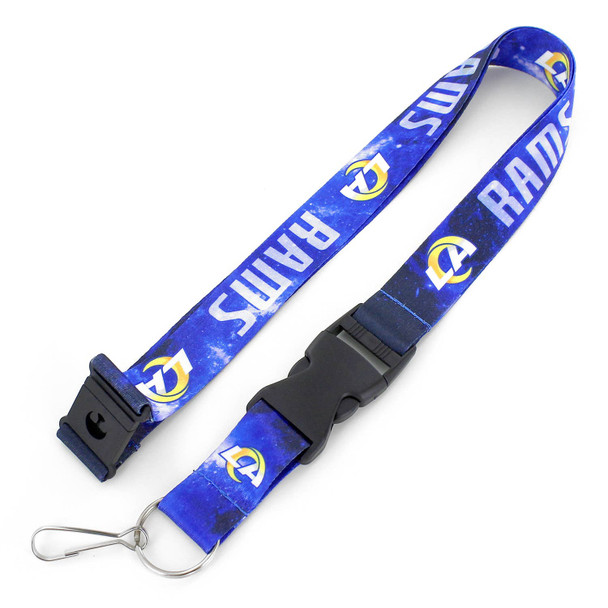 NFL Los Angeles Rams Galaxy Lanyard Keychain ID Holder NFL Fan Accessory