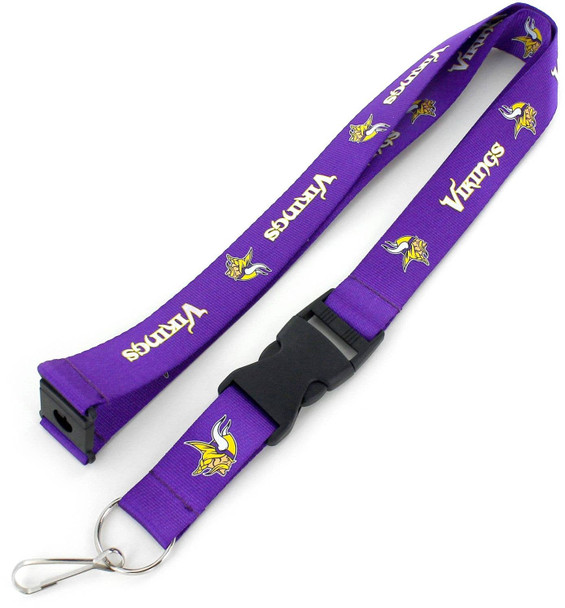 NFL Minnesota Vikings Team Lanyard Keychain ID Holder NFL Fan Accessory, Purple