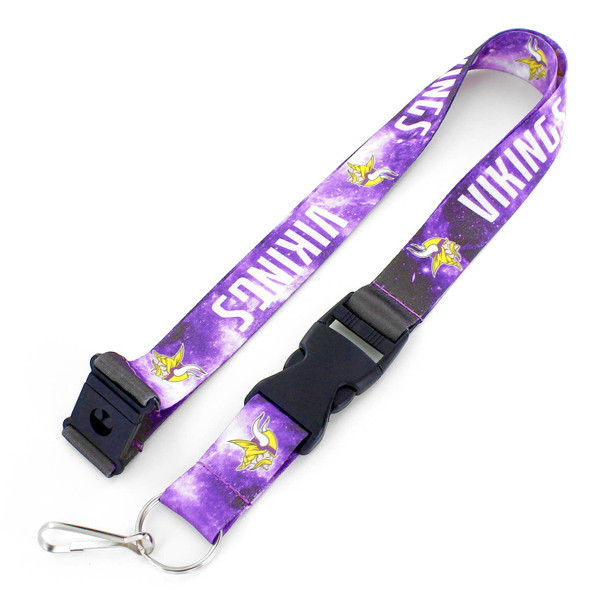 NFL Minnesota Vikings Galaxy Lanyard Keychain ID Holder NFL Fan Accessory