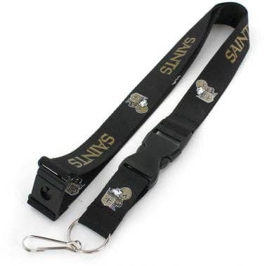 NFL New Orleans Saints Throwback Lanyard Keychain ID Holder NFL Fan Accessory