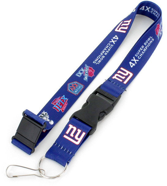 NFL New York Giants 4X Super Bowl Champ Dynasty Lanyard