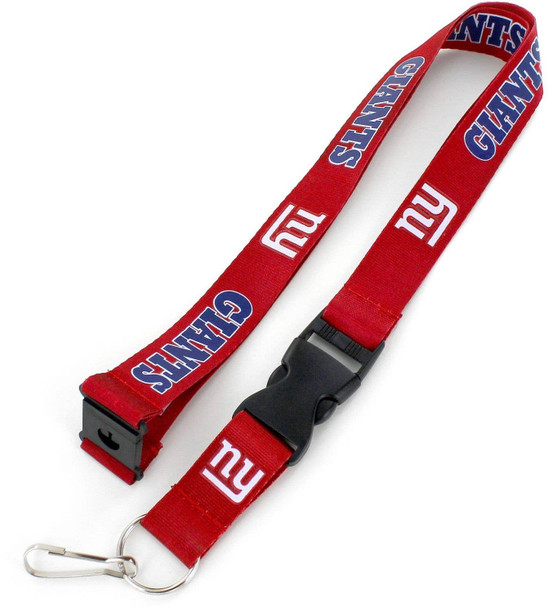 NFL New York Giants Team Lanyard Keychain ID Holder NFL Fan Accessory, Red