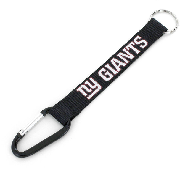 NFL New York Giants Carabiner Lanyard Keychain, Black