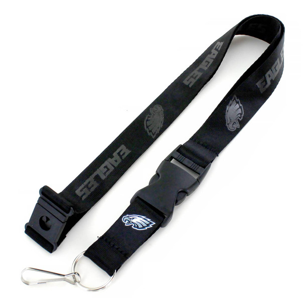 NFL Philadelphia Eagles Black on Black Lanyard