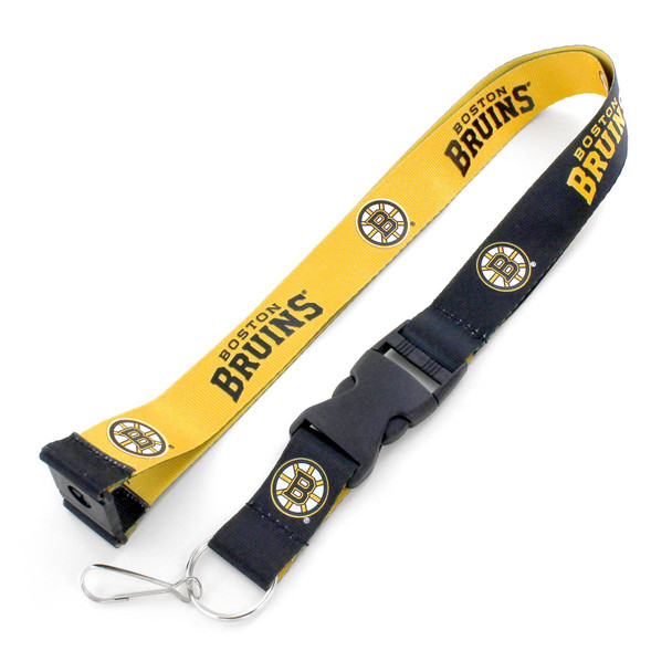 NHL Boston Bruins Reversible Lanyard Keychain ID Holder NHL Fan Accessory