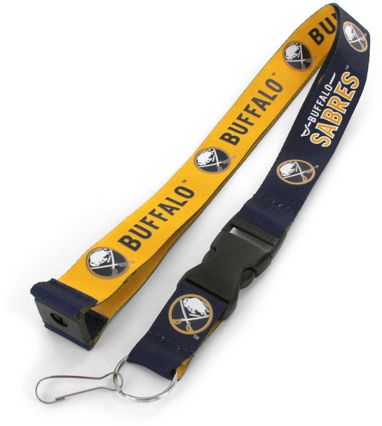 NHL Buffalo Sabres Reversible Lanyard Keychain ID Holder NHL Fan Accessory