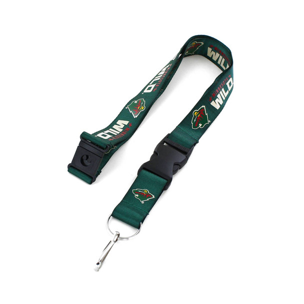 NHL Minnesota Wild Team Lanyard Keychain ID Holder NHL Fan Accessory, Green