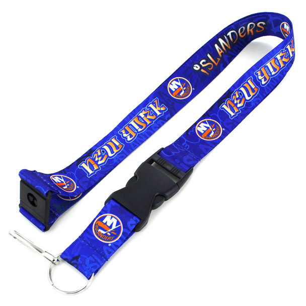 NHL New York Islanders Graffiti Lanyard Keychain ID Holder NHL Fan Accessory