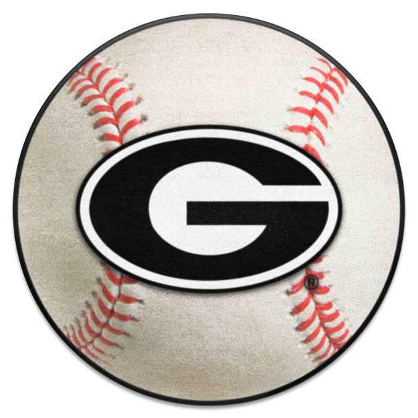 Georgia Bulldogs Baseball Rug - 27in. Diameter C