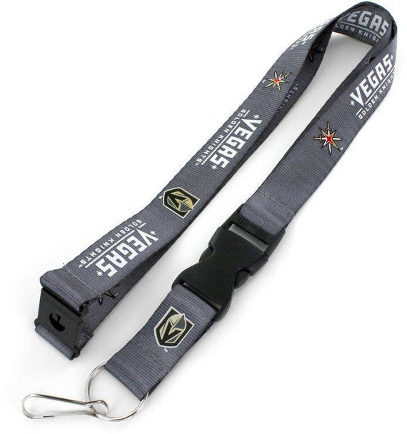 NHL Vegas Golden Knights Team Lanyard, Charcoal