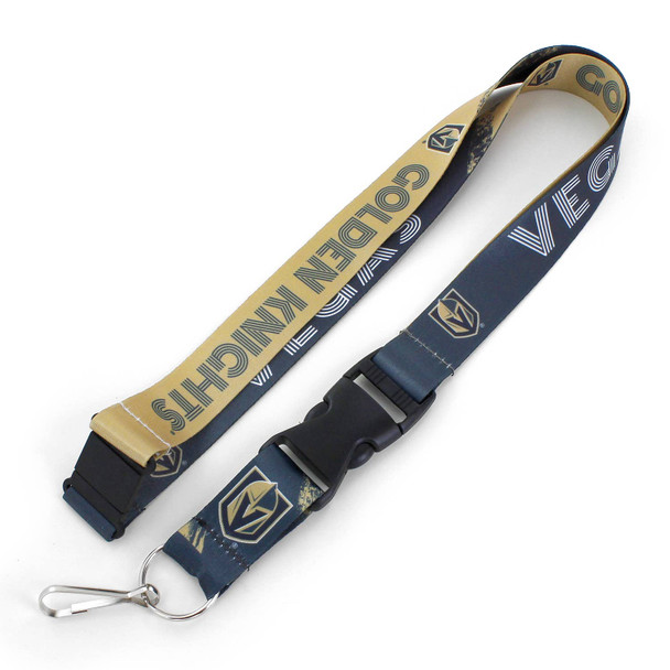NHL Vegas Golden Knights Crossfade Lanyard Keychain ID Holder NHL Fan Accessory