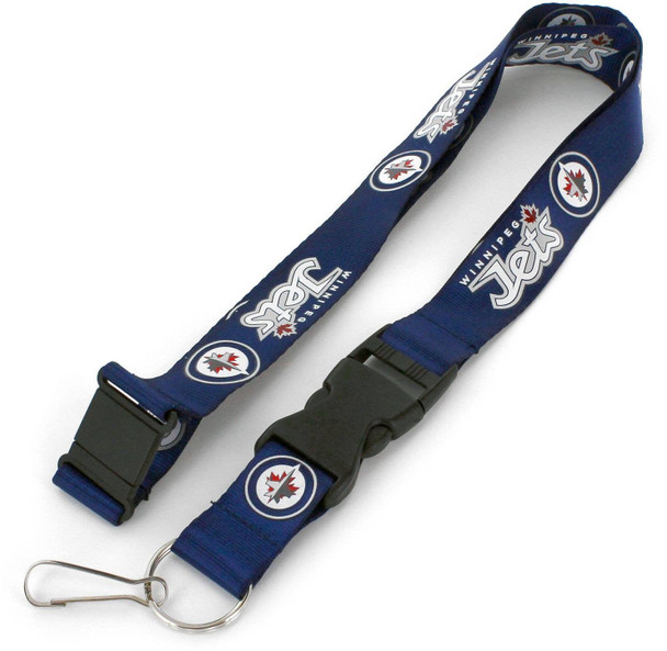 NHL Winnipeg Jets Team Lanyard Keychain ID Holder NHL Fan Accessory, Blue