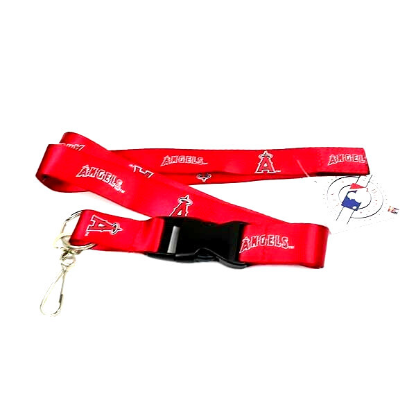 Los Angeles Angels Lanyard Keychain Reversible 2-Sided Logos w/Clip New MLB