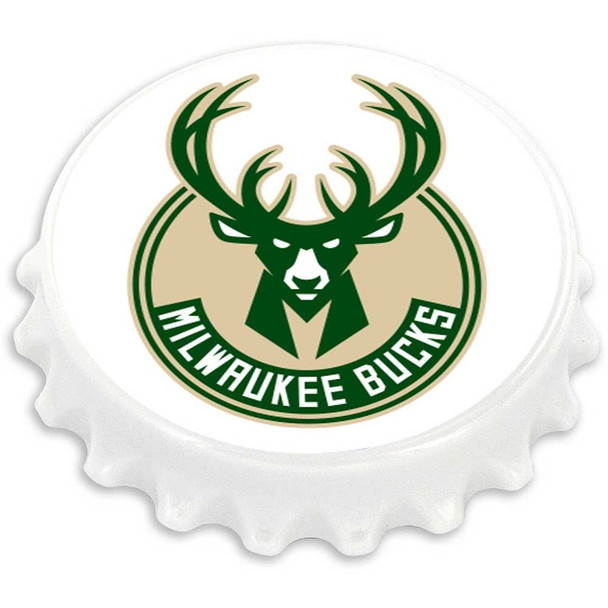 NBA Milwaukee Bucks Bottle Cap Bottle Opener Magnet