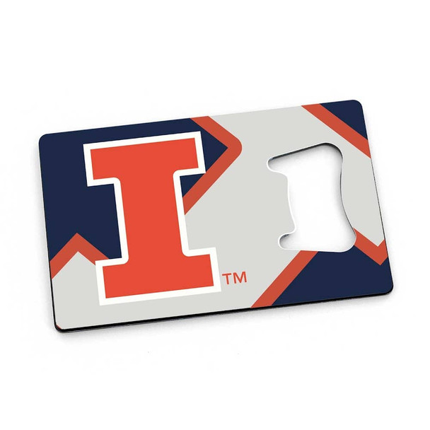 NCAA Illionis Illini Credit Card Bottle Opener Magnet