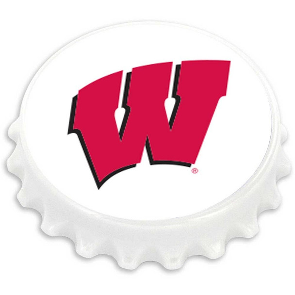 NCAA Wisconsin Badgers Bottle Cap Bottle Opener Magnet