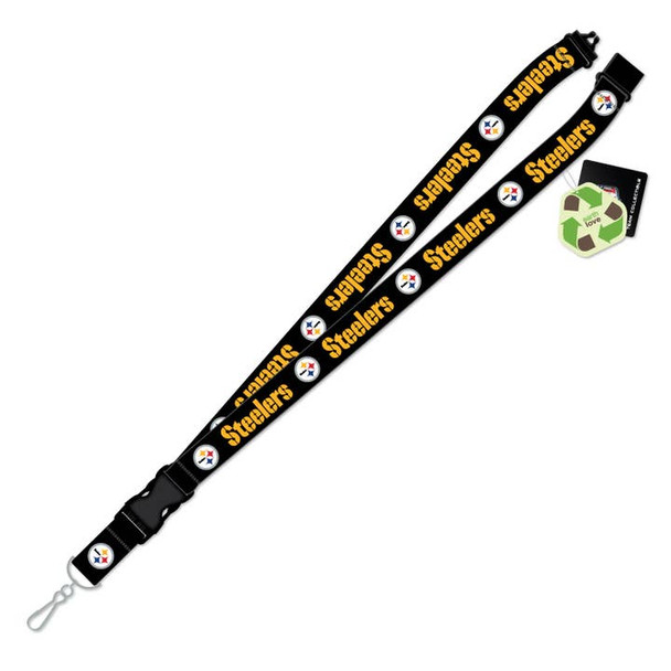 Pittsburgh Steelers Team Logo Lanyard Keychain ID Holder NFL Fan Accessory