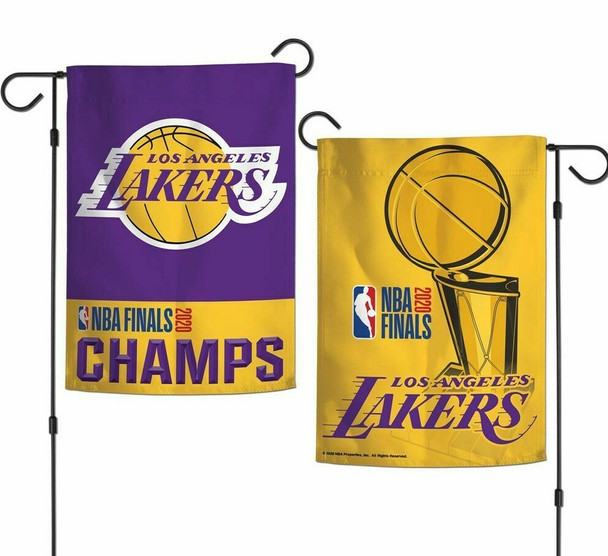 Los Angeles Lakers 2020 NBA Finals Champions 2 Sided Garden Flag 12"X18" Banner