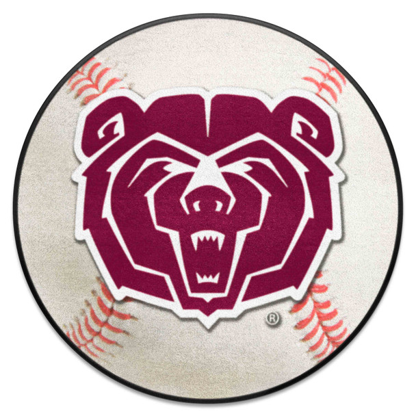 Missouri State Bears Baseball Rug - 27in. Diameter Missouri State Bears Baseball Rug - 27in. Diameter
