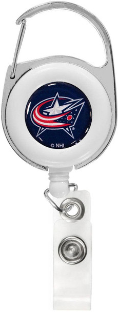 NHL Columbus Blue Jackets Deluxe Clip Badge Reel