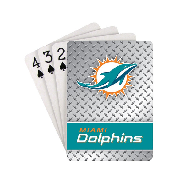 Miami Dolphins Playing Cards - Diamond Plate