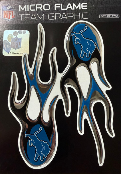 Detroit Lions Micro Flame Auto Emblem